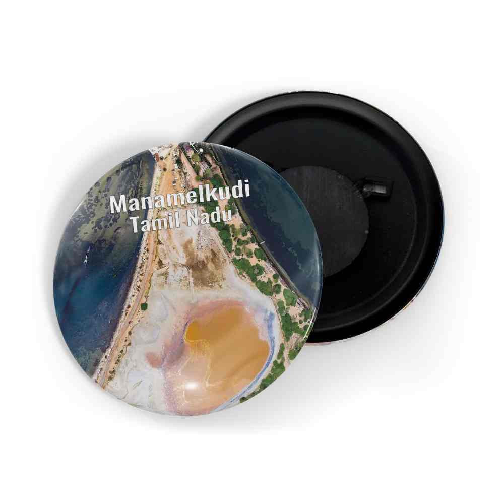 dhcrafts Fridge Magnet Multicolor Manamelkudi Tamil nadu Tourist Place Glossy Finish Design Pack of 1 (58mm)